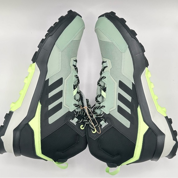 Men’s Adidas IE2581 Terrex Ax4 Mid Gore-Tex Silver Green Hiking Shoes Size 11 - Picture 9 of 11